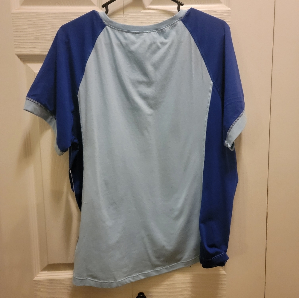 Tri-Color Blue Tee Size LX - Picture 6 of 7